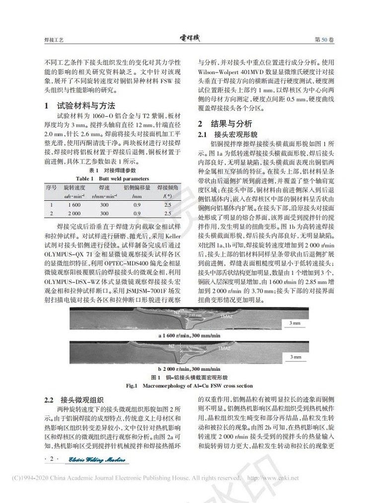 Analysis of microstructure and mechanical properties